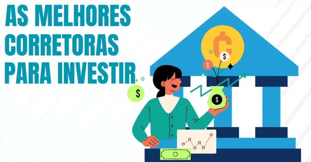 uma arte mostrando uma mulher investidno em uma corretora fazendo uma alusão as melhores corretoras para investir