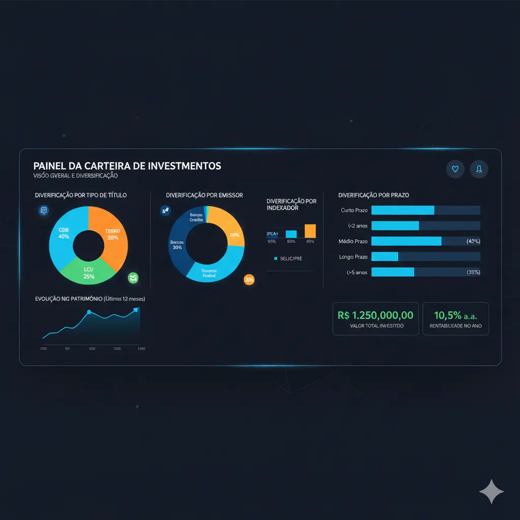 Um exemplo de como organizar visualmente o acompanhamento da sua carteira
